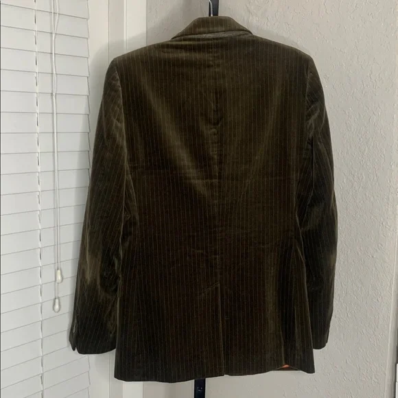 RARE vintage y2k Juicy Couture pinstriped   Velvet Blazer size 38 - Picture 3 of 11